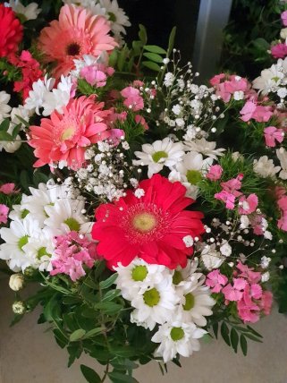 Kır çiçeği Buketi Cam Vazo 