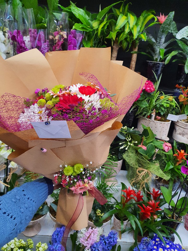 Buket mevsim çiçekleri 